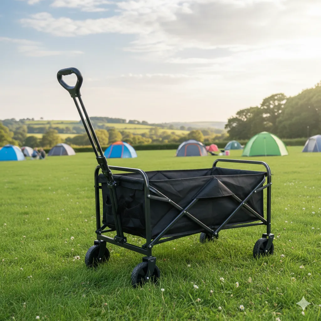 A heavy duty camping trolley.